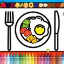 color and decorate dinner plate