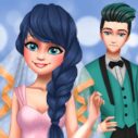 dotted girl wedding